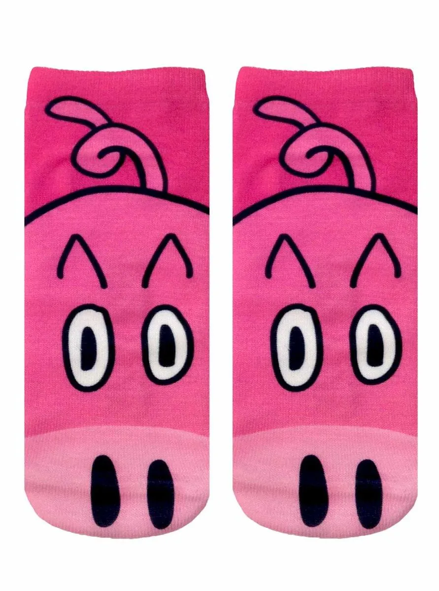 Pig Photo Print Crew Socks