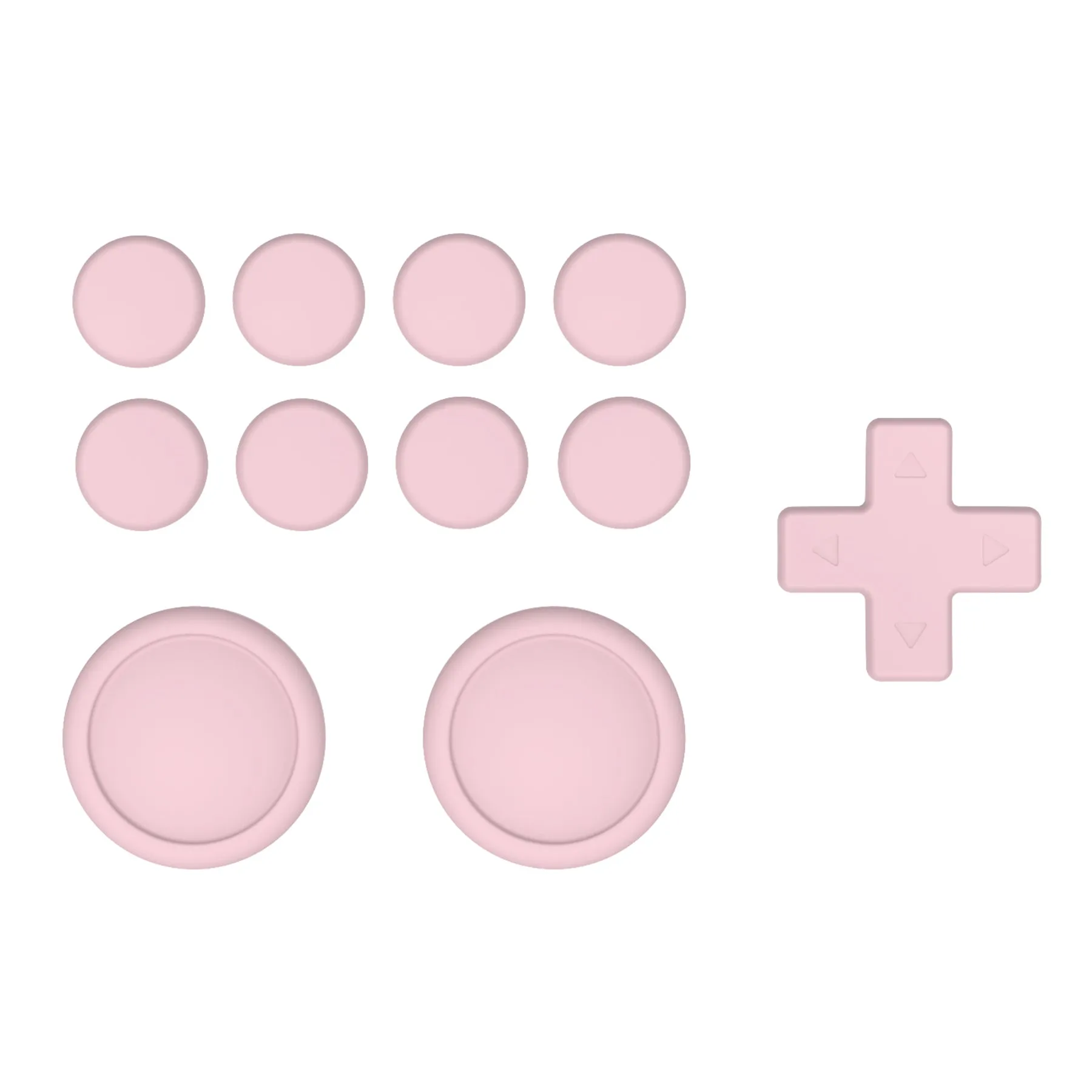 PlayVital Silicone Button Covers and Thumb Grip Set for Nintendo Switch/OLED Joycon/Switch Lite, ABXY Directional Key Button Caps for Nintendo Switch/OLED/Lite with Switch Lite D-Pad Button Cap - Pink - NJM3001