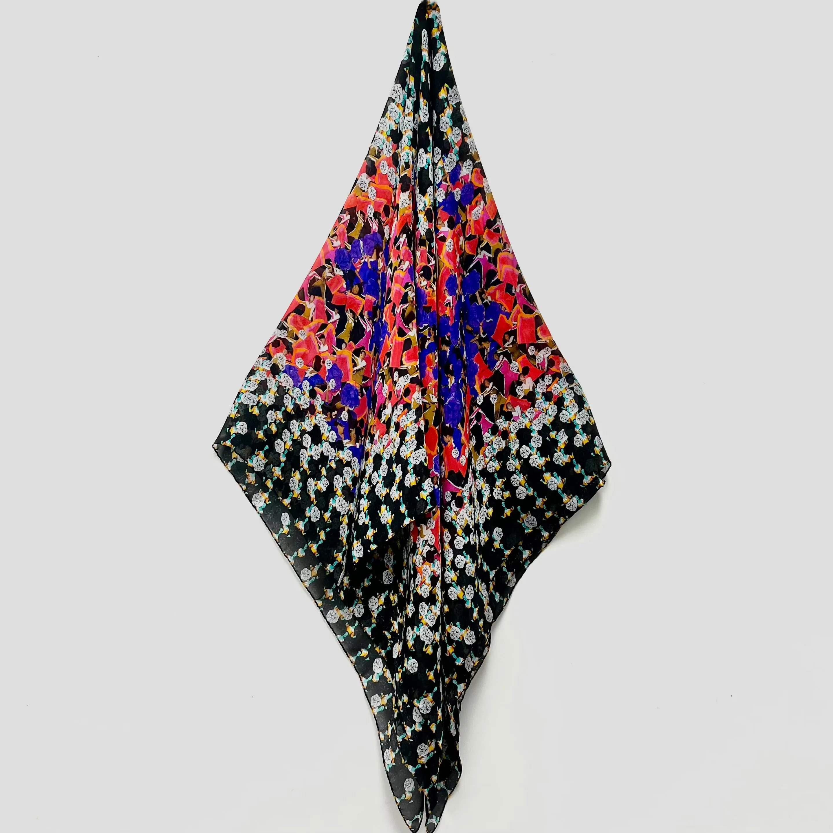 PP-5003 "DANCE" - PETER PILOTTO DIGITAL PRINT SILK SCARF. MADE IN ITALY