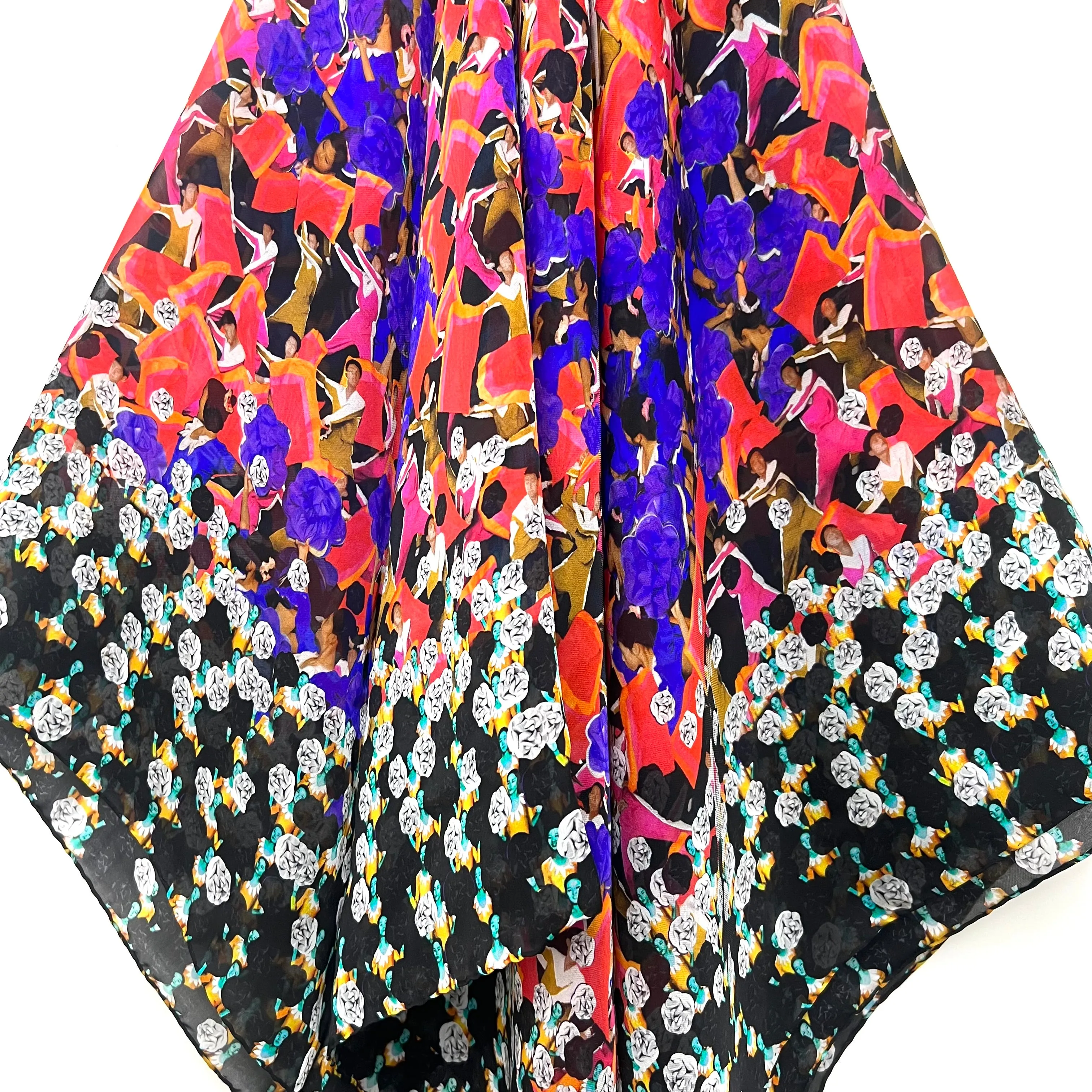 PP-5003 "DANCE" - PETER PILOTTO DIGITAL PRINT SILK SCARF. MADE IN ITALY