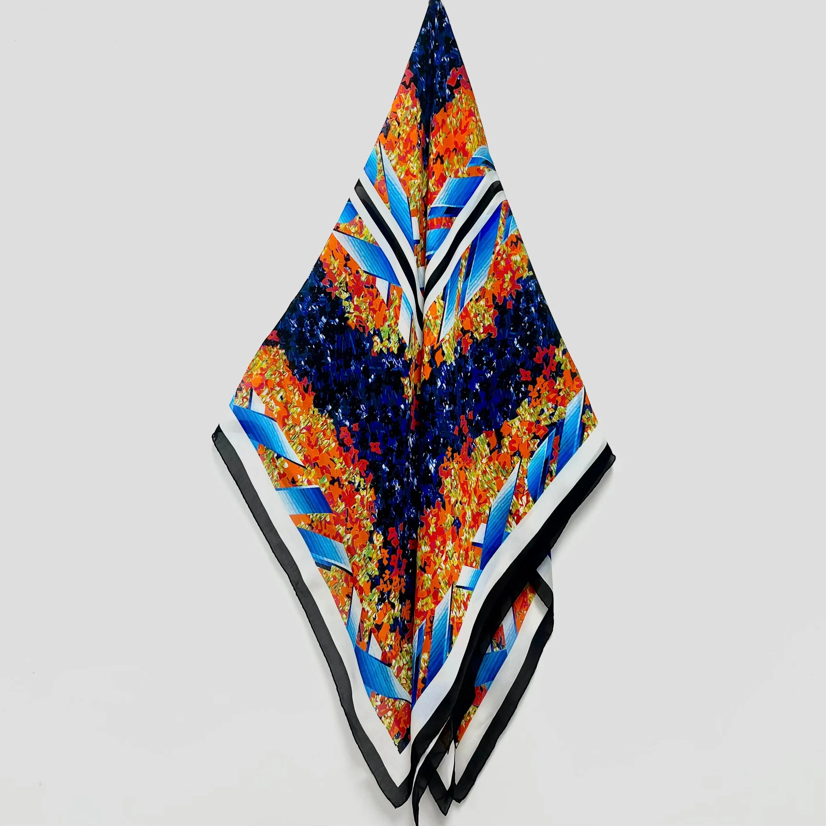 PP-5006 "BUSH GARDEN" - PETER PILOTTO DIGITAL PRINT SIILK SCARF. MADE IN ITALY