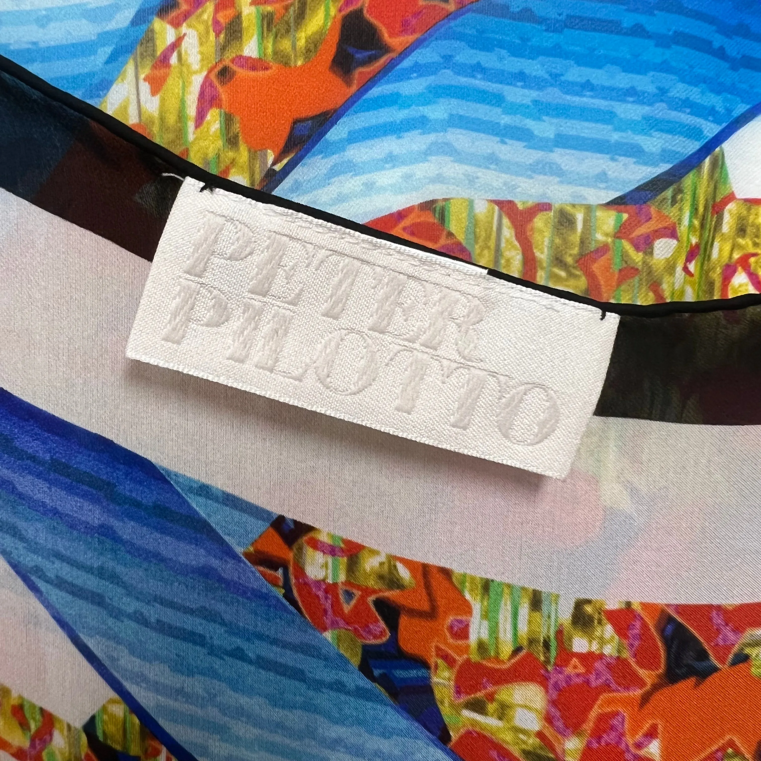 PP-5006 "BUSH GARDEN" - PETER PILOTTO DIGITAL PRINT SIILK SCARF. MADE IN ITALY