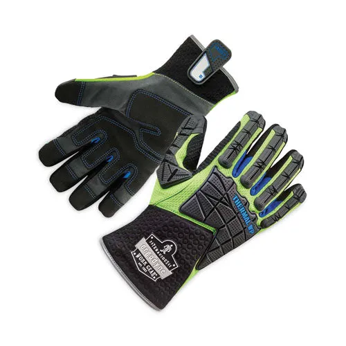 Proflex 925wp Performance Dorsal Impact-reducing Thermal Waterproof Gloves, Black/lime, Large, Pair