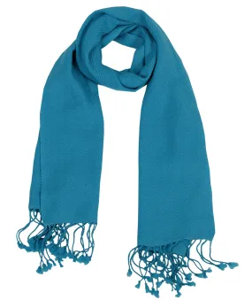 Pure Cashmere Wool Unisex Scarf - Turquoise