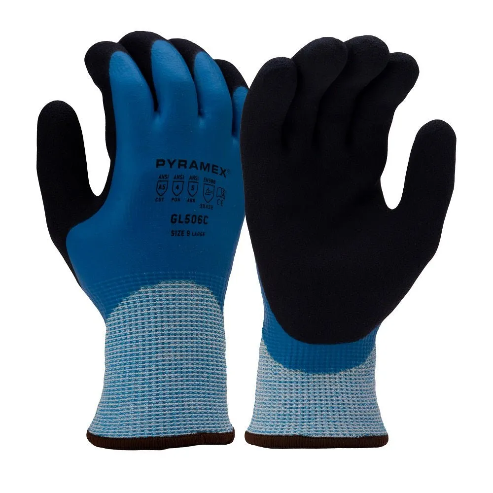 Pyramex Sandy Latex Coated Cut Resistant Work Gloves GL506C (12 Pair)