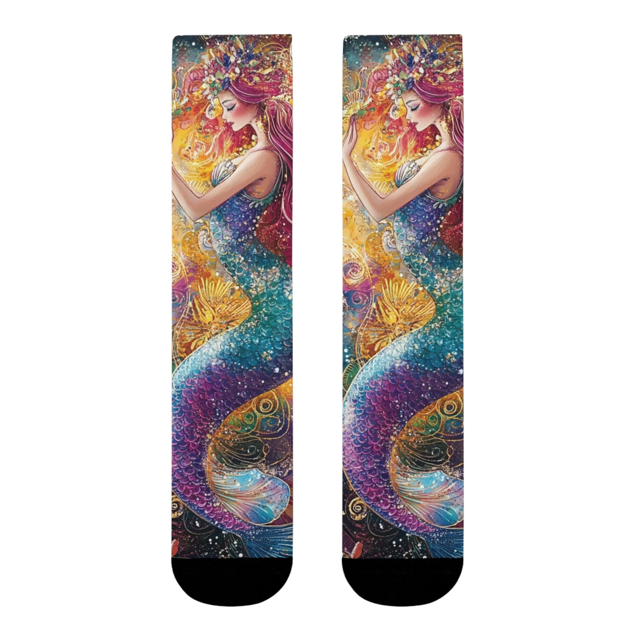 Rainbow Mermaid Dreams: Vibrant Fantasy Socks