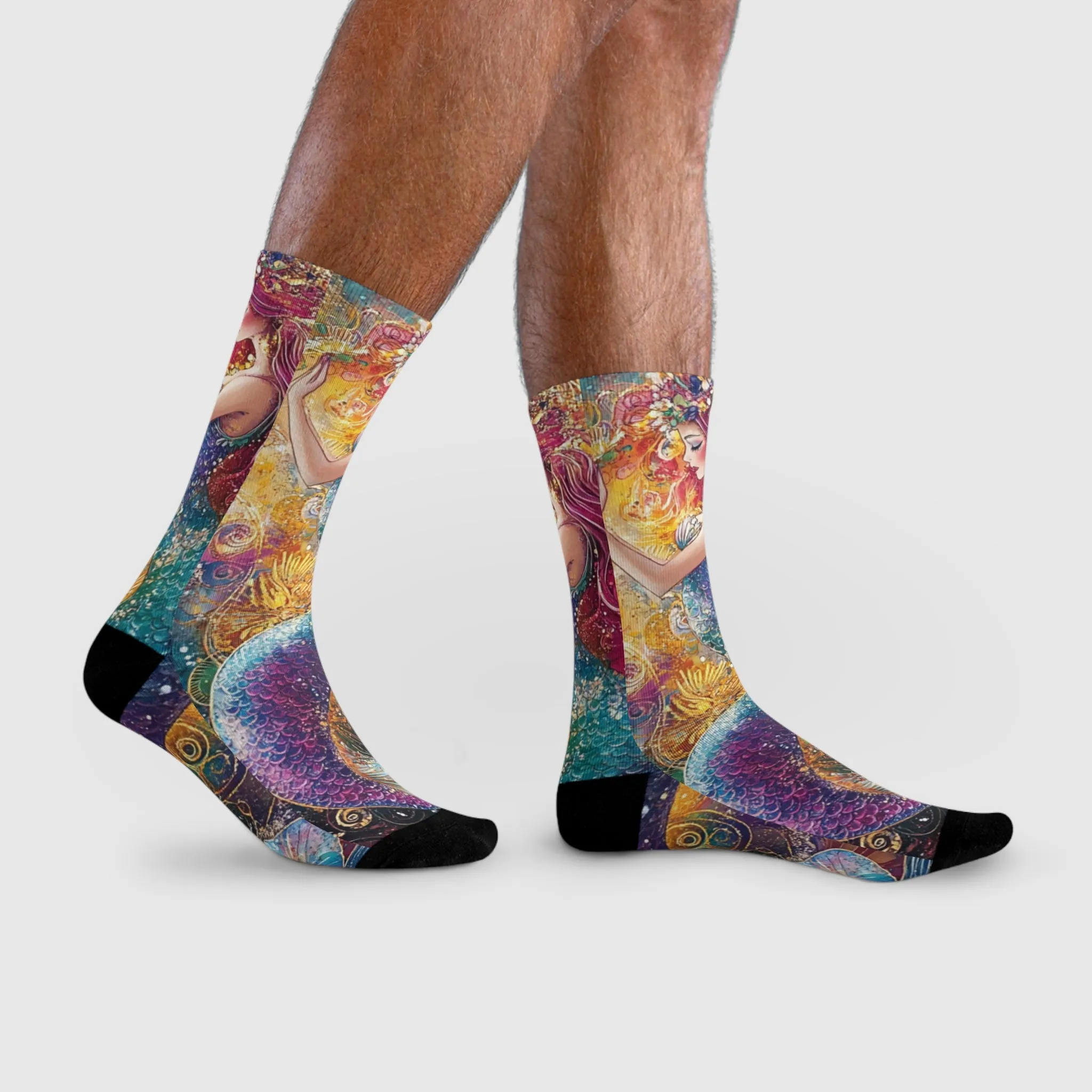 Rainbow Mermaid Dreams: Vibrant Fantasy Socks