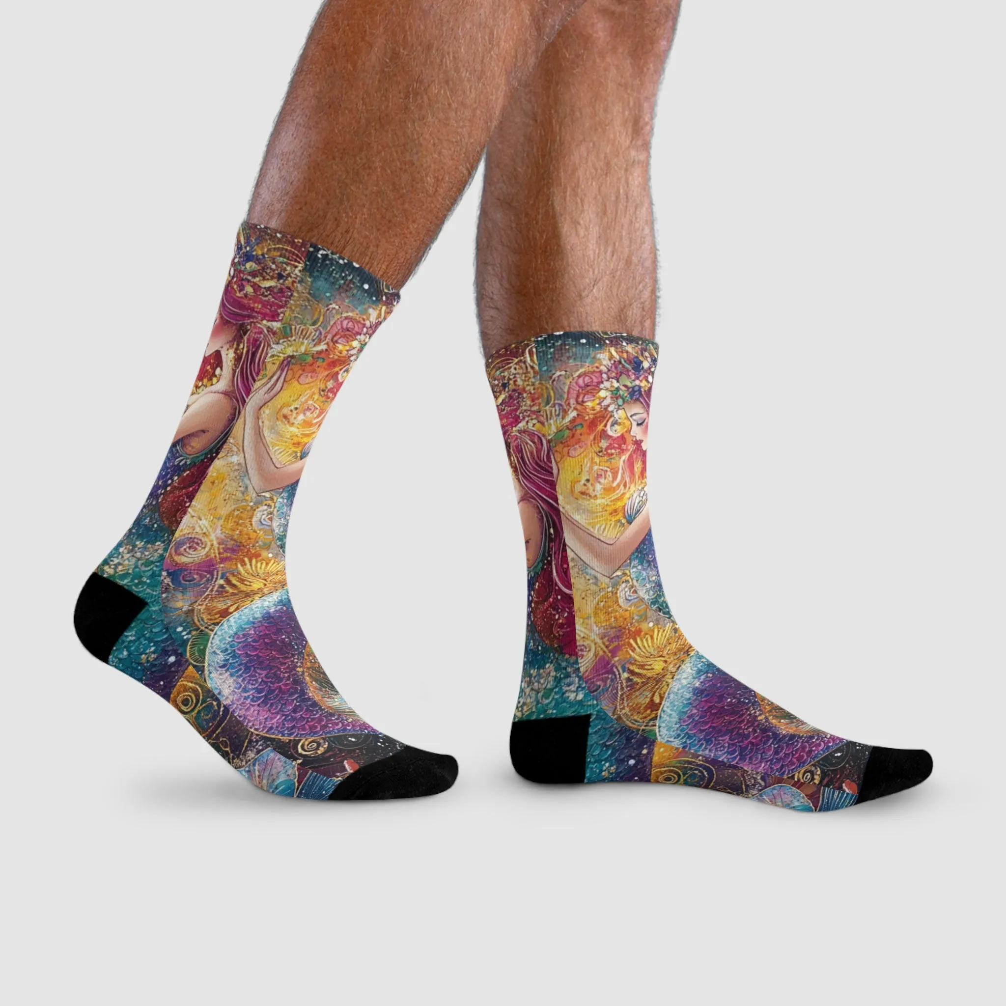 Rainbow Mermaid Dreams: Vibrant Fantasy Socks