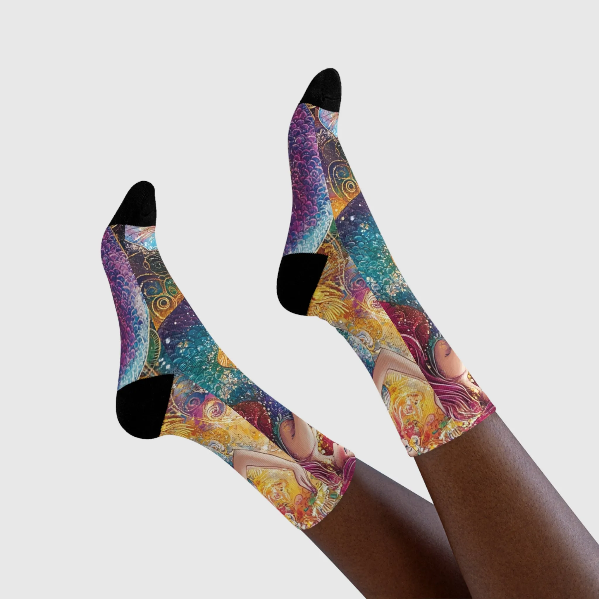 Rainbow Mermaid Dreams: Vibrant Fantasy Socks