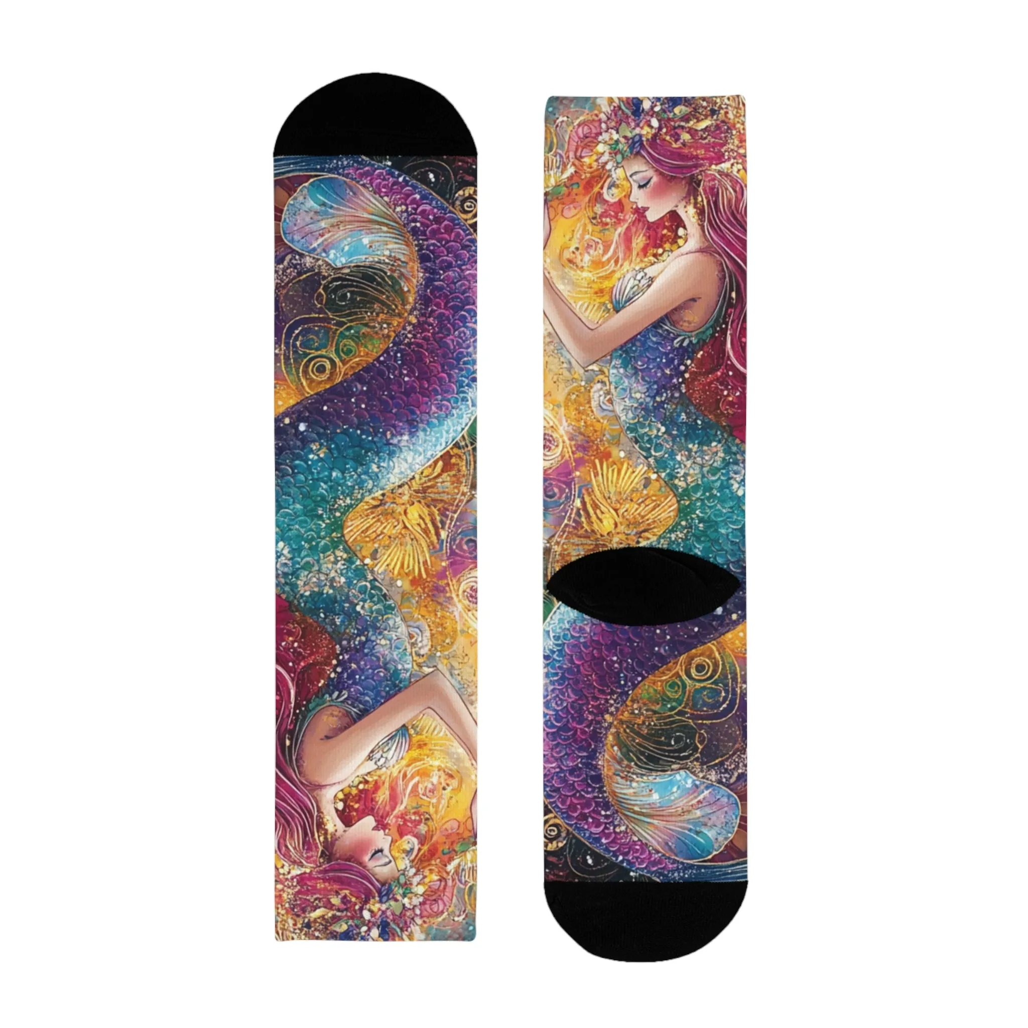 Rainbow Mermaid Dreams: Vibrant Fantasy Socks