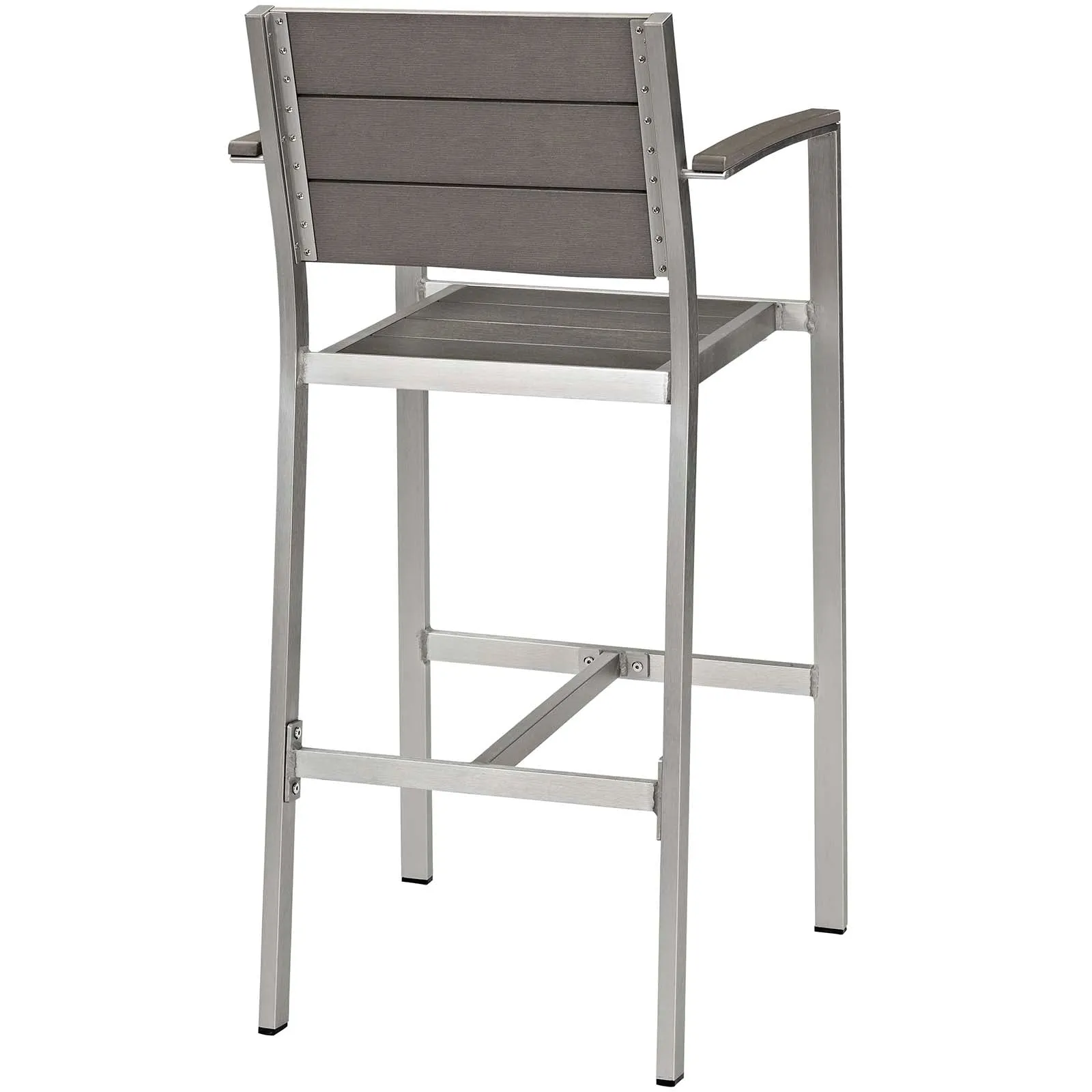 Shore Bar Stool Outdoor Patio Aluminum Set of 2 by Modway