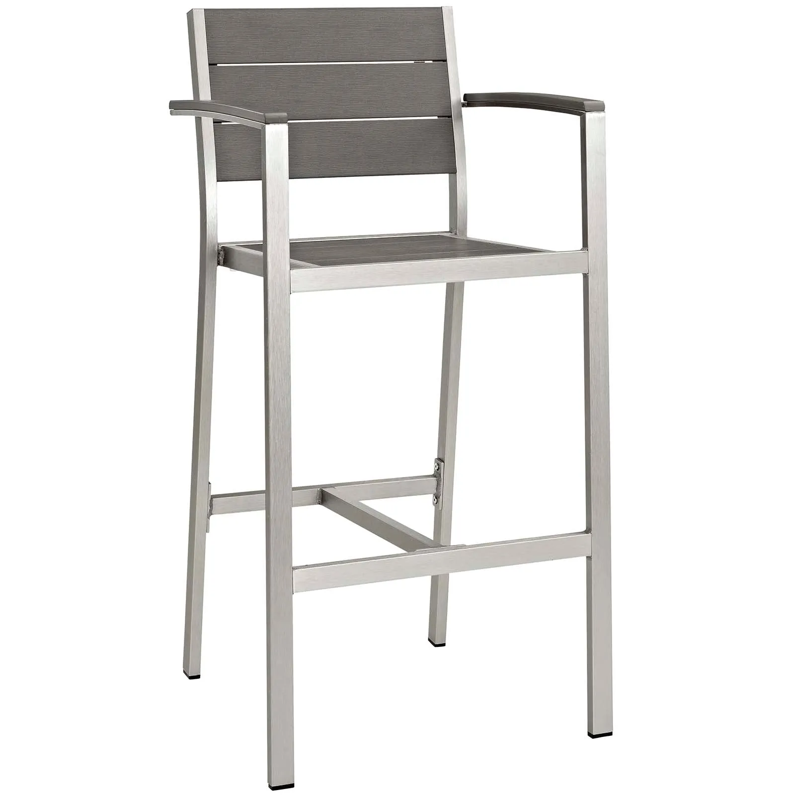 Shore Bar Stool Outdoor Patio Aluminum Set of 2 by Modway