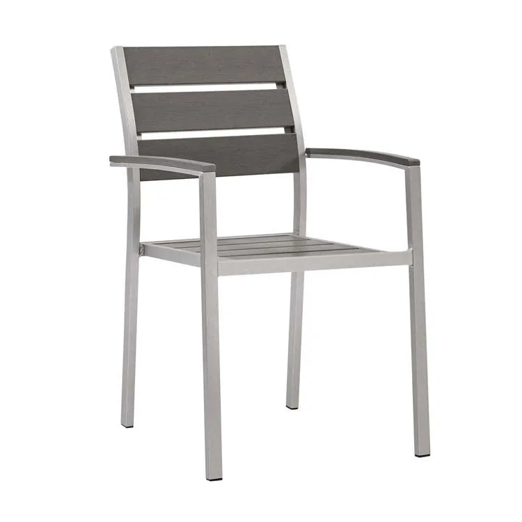 Shore Outdoor Patio Aluminum Dining Armchairs Set of 2