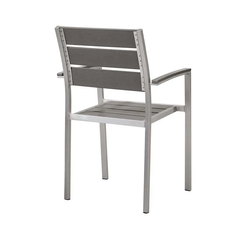 Shore Outdoor Patio Aluminum Dining Armchairs Set of 2