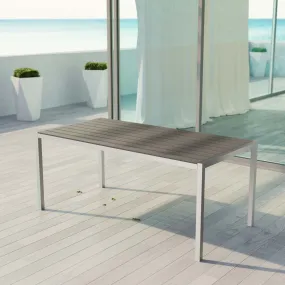 Shore Outdoor Patio Aluminum Dining Table by Modway