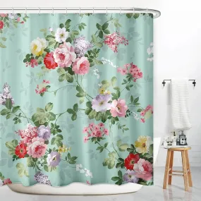 Shower Curtain multi Flower for Bathroom bright