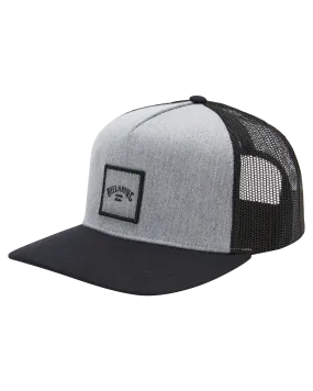 Stacked Trucker Cap in Grey Heather