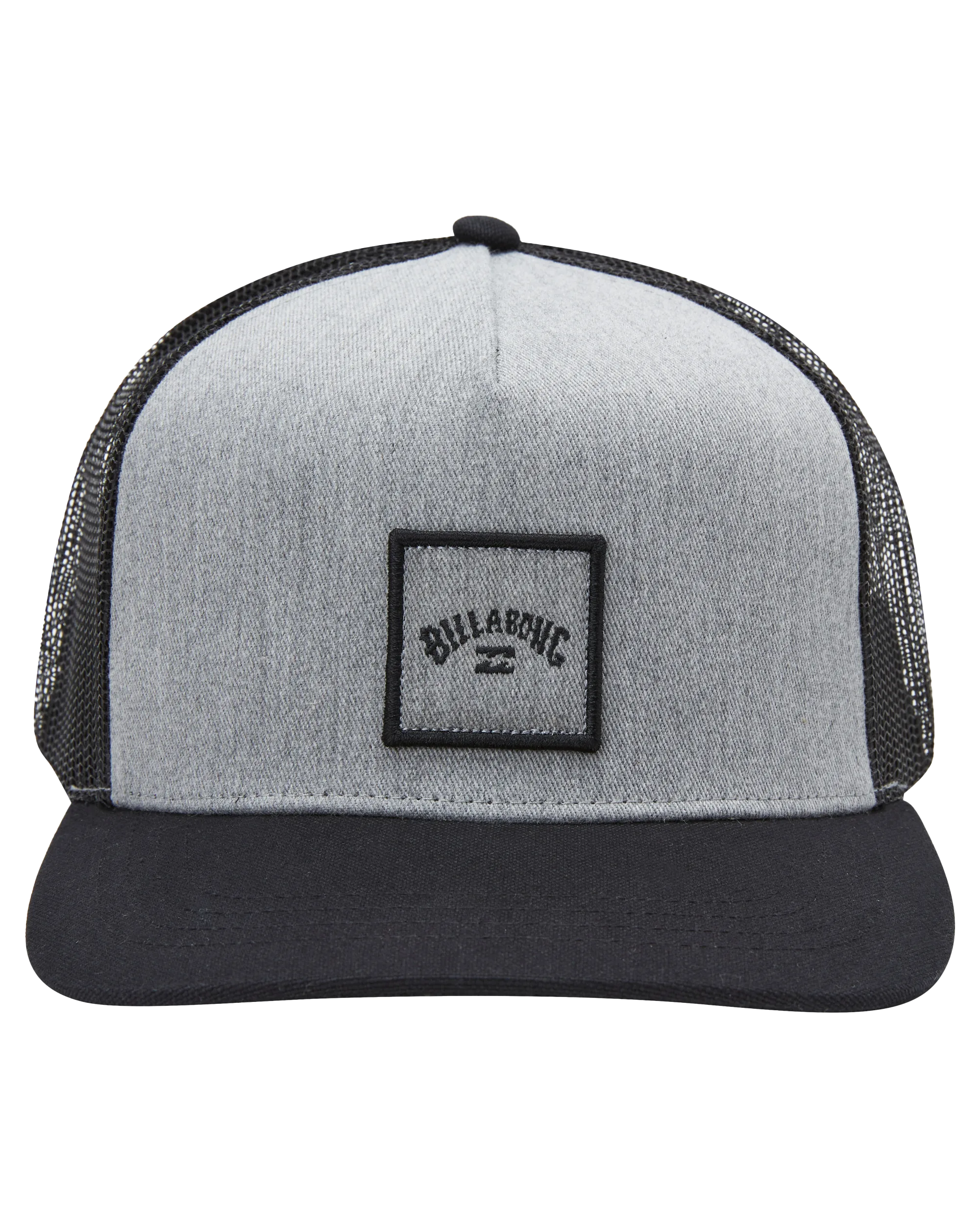 Stacked Trucker Cap in Grey Heather