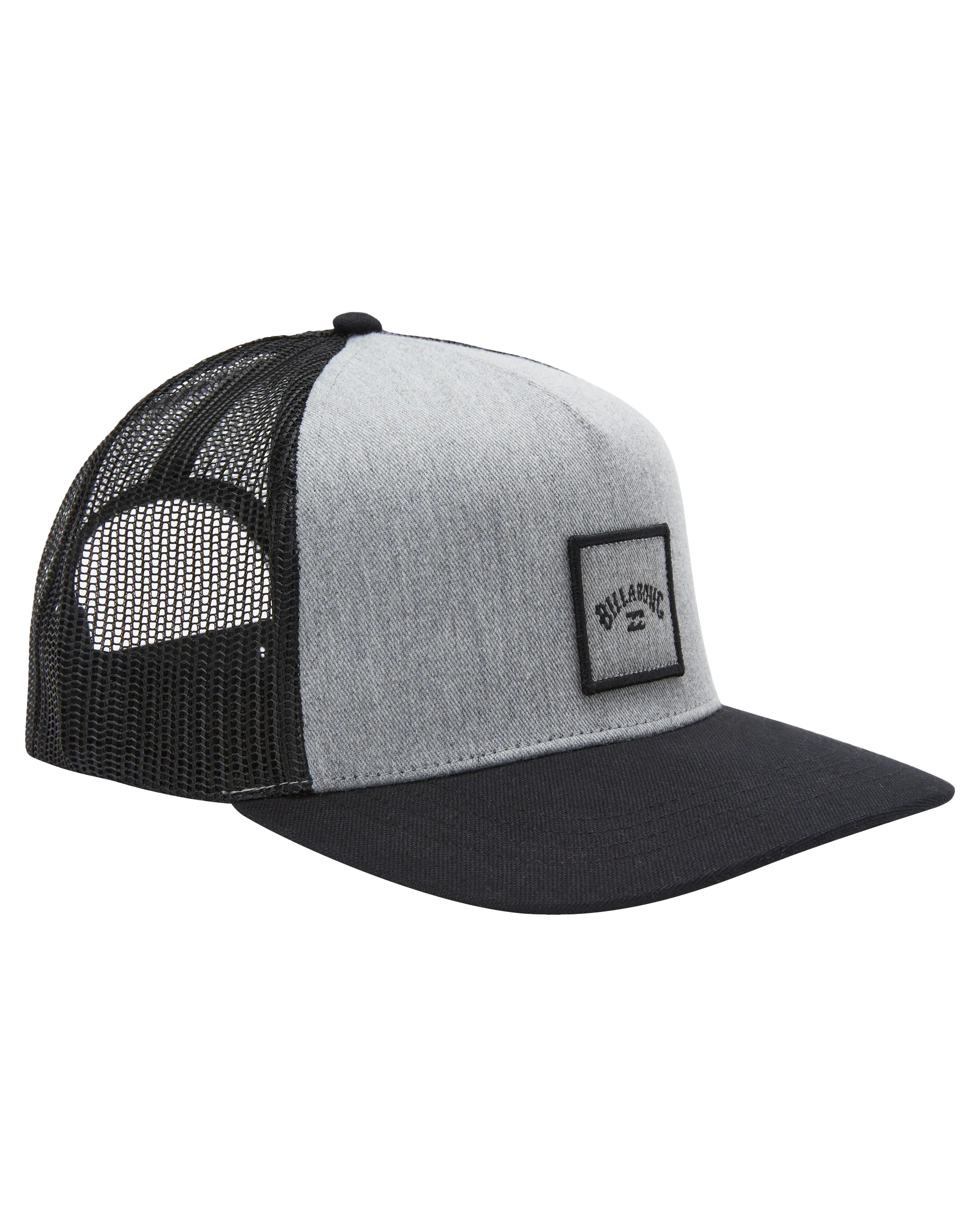 Stacked Trucker Cap in Grey Heather