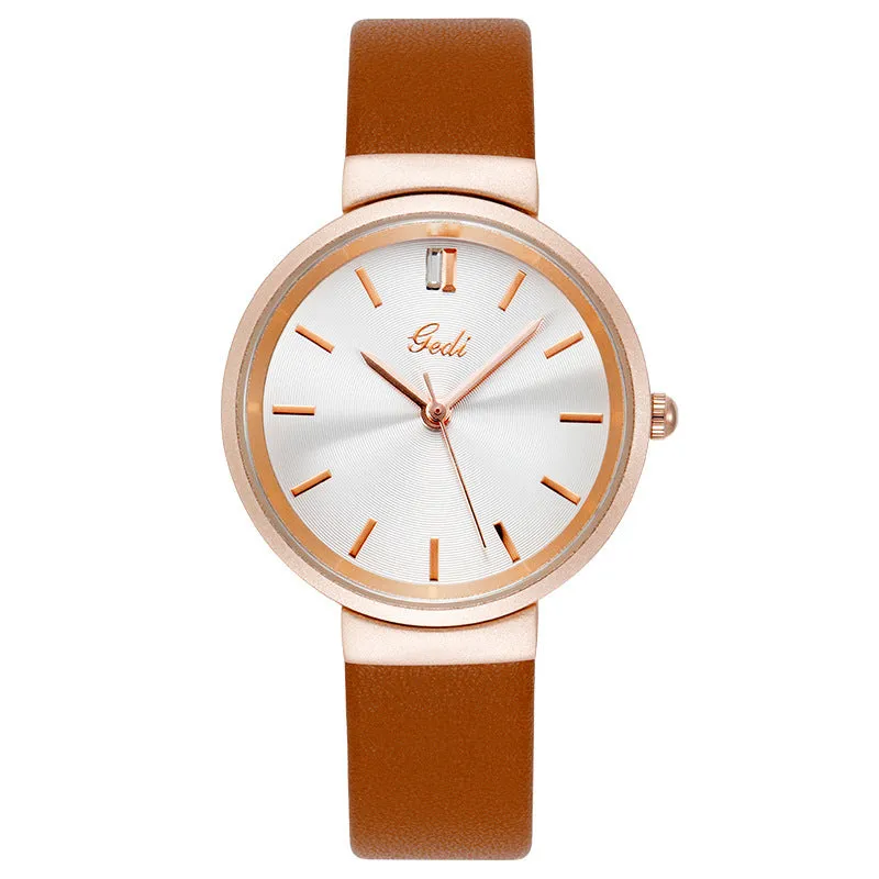 Stylish minimalist waterproof belt women's watch