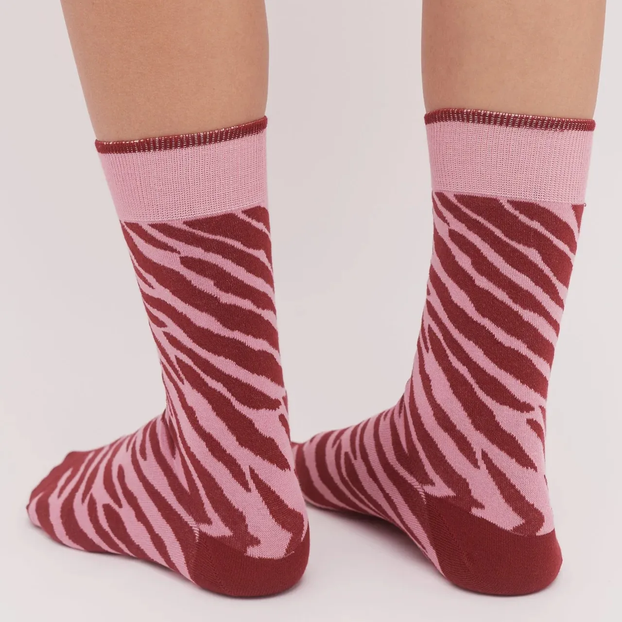 Tiger Print Pink Women's Socks