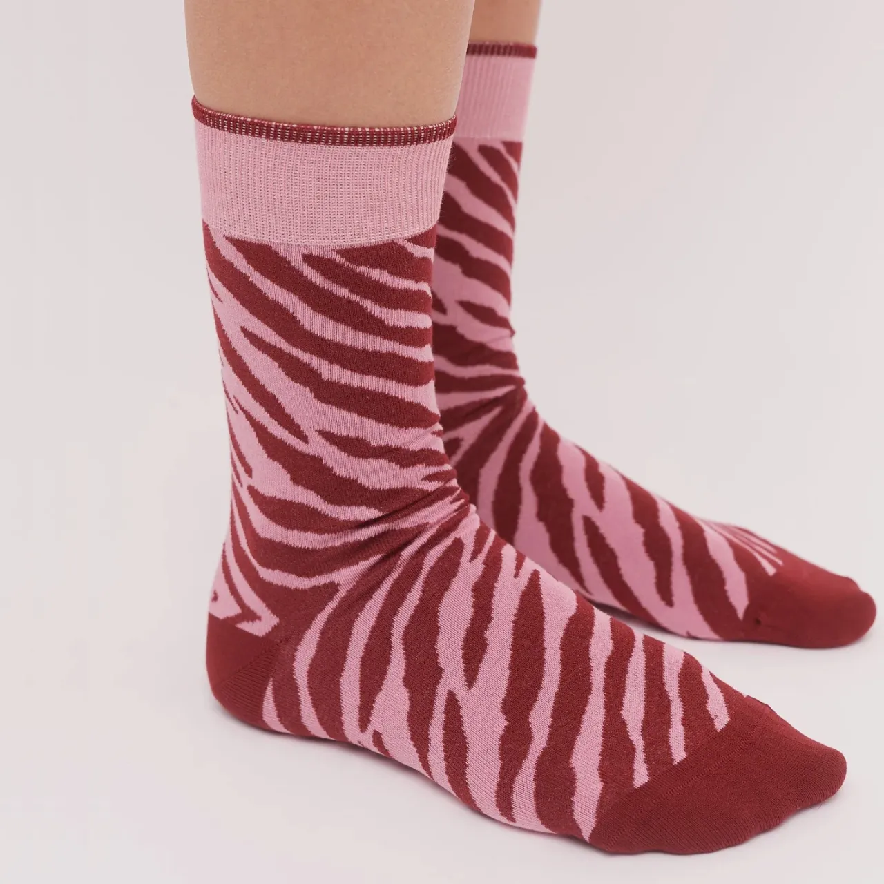 Tiger Print Pink Women's Socks