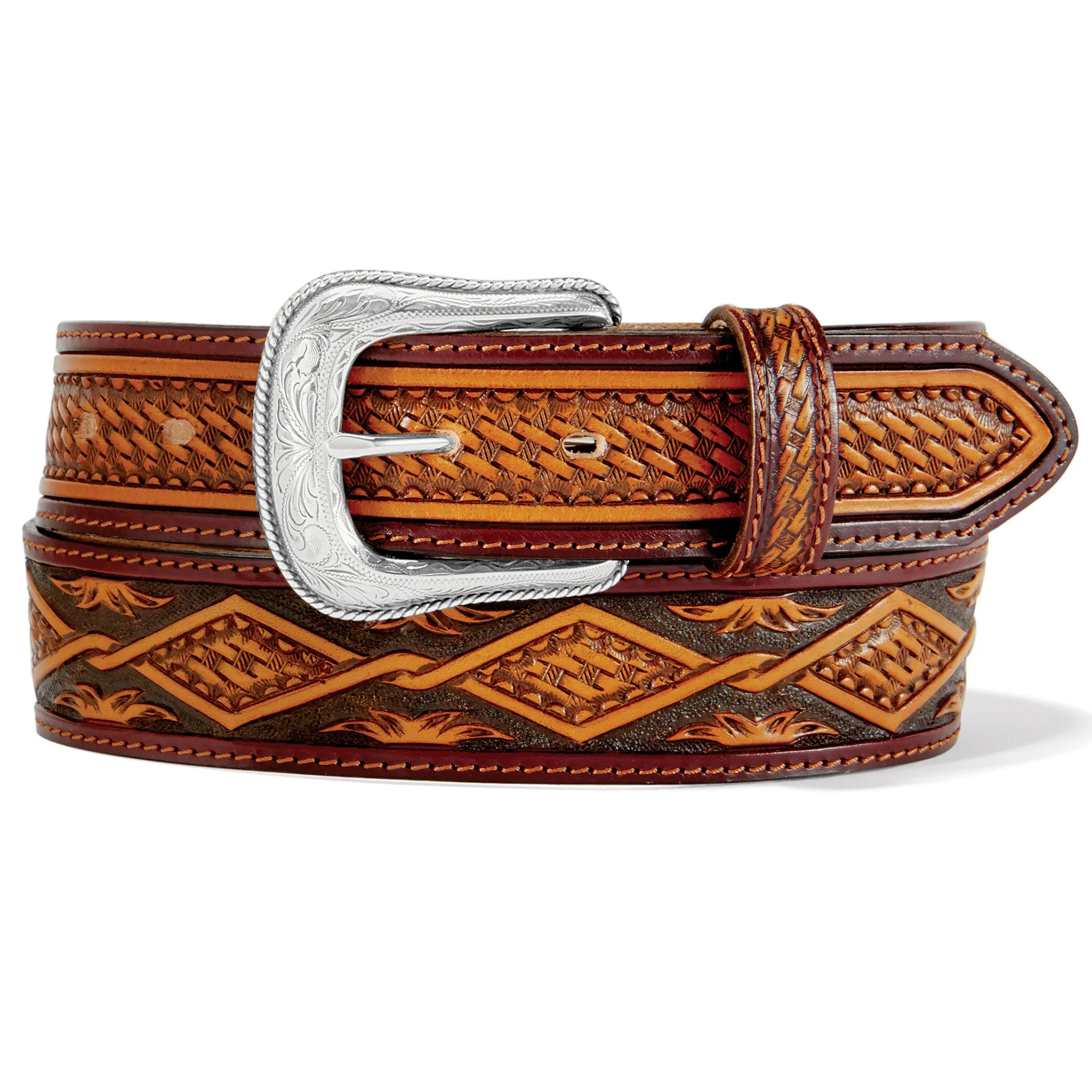 Tony Lama Men's Brown Clayton Belt