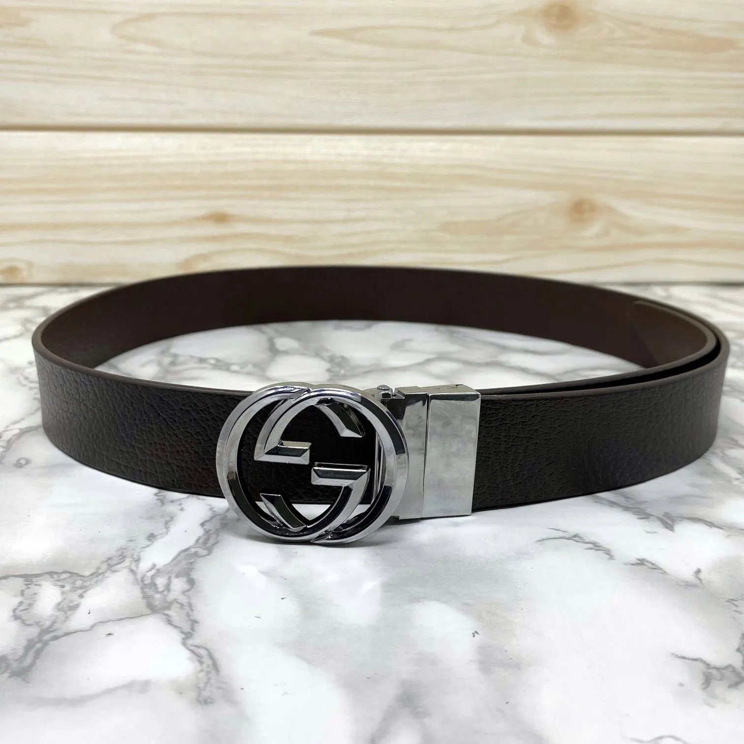 Trendy Round Leather Strap Belt For Men-JonasParamount