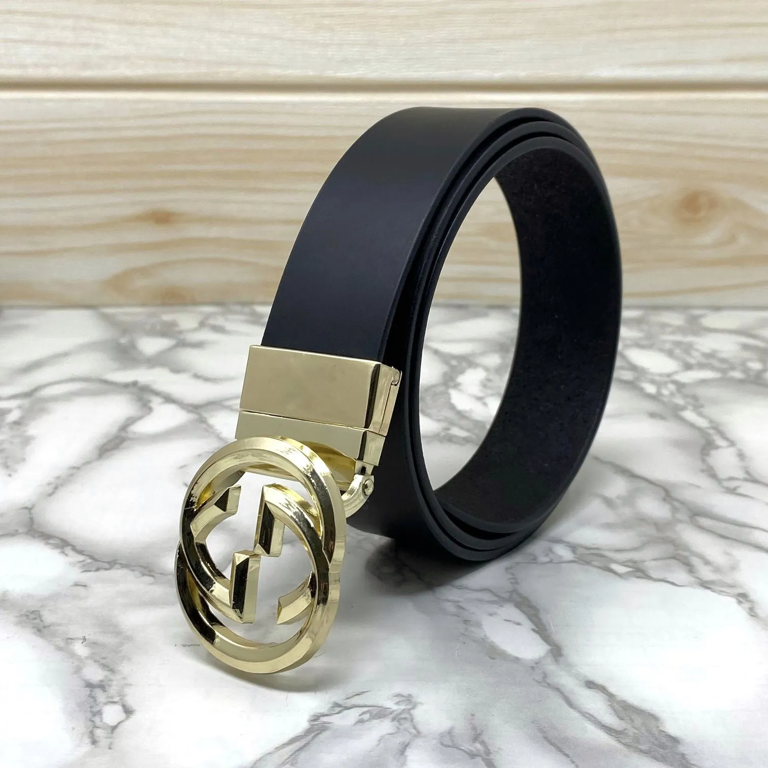 Trendy Round Leather Strap Belt For Men-JonasParamount