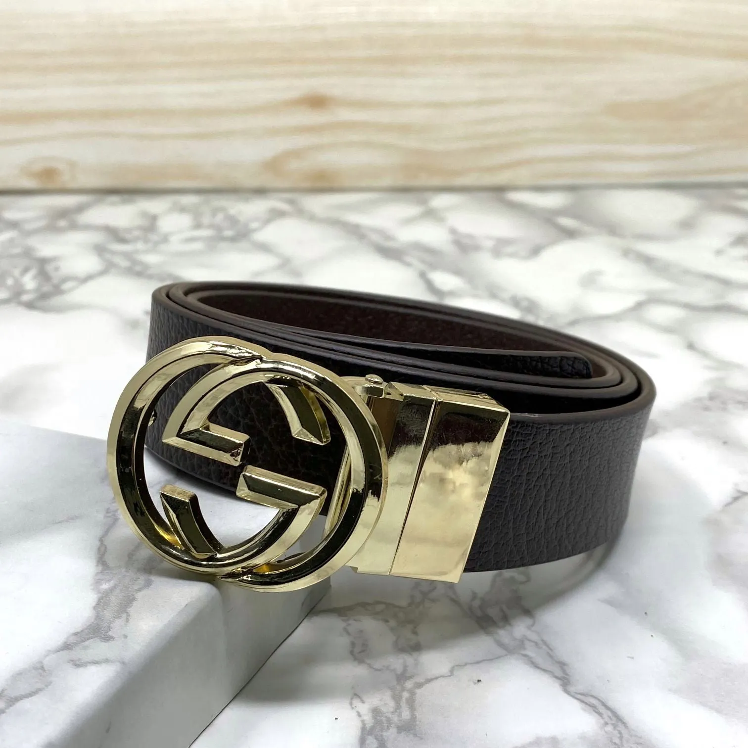 Trendy Round Leather Strap Belt For Men-JonasParamount