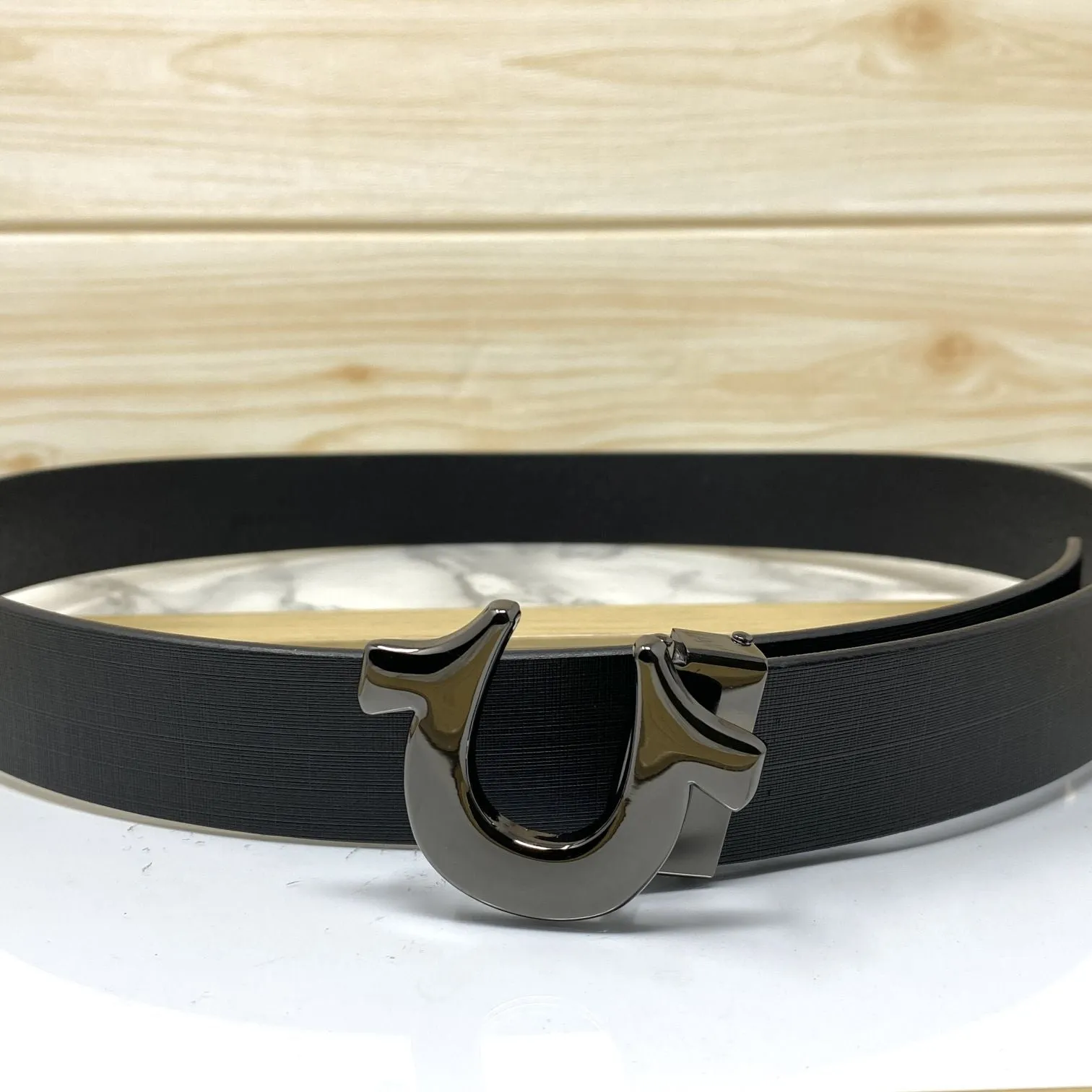 U-Pattern Formal and Casual Leather Strap belt-JonasParamount