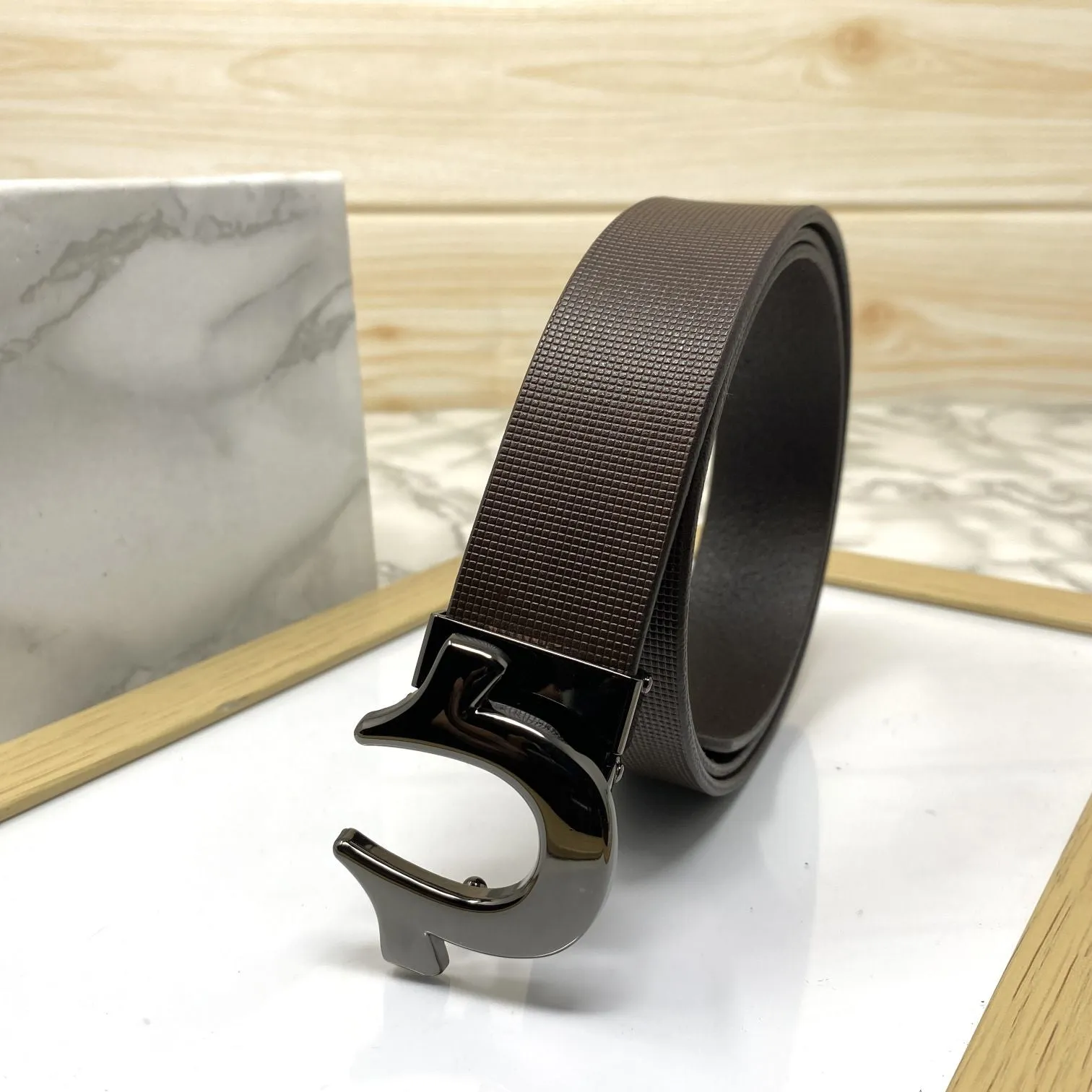 U-Pattern Formal and Casual Leather Strap belt-JonasParamount