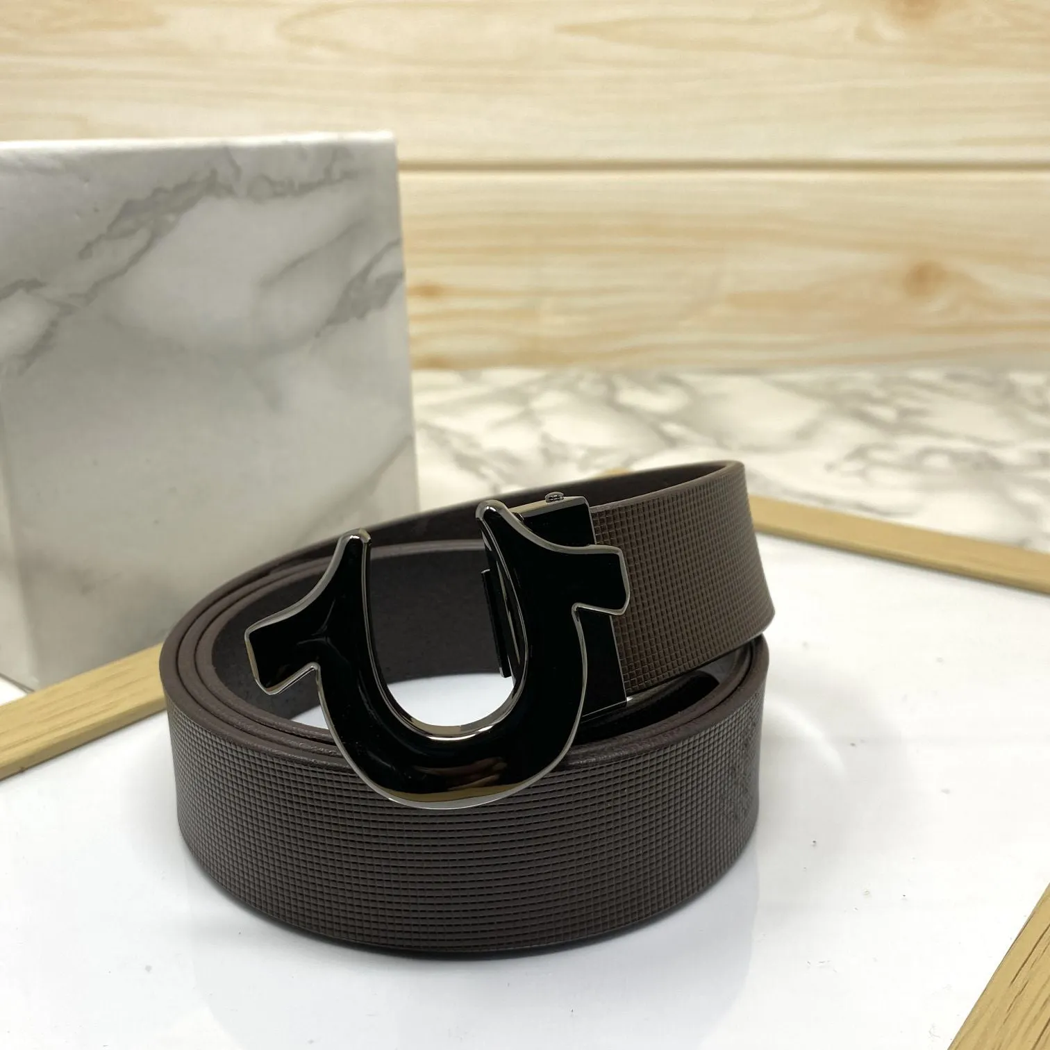 U-Pattern Formal and Casual Leather Strap belt-JonasParamount