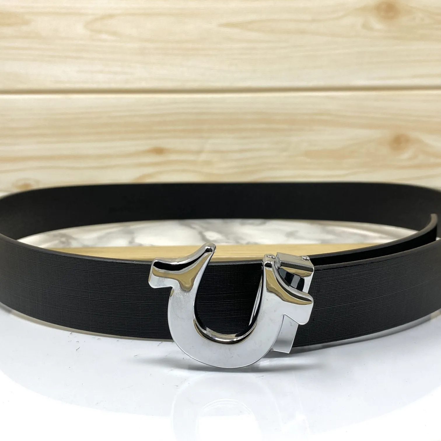 U-Pattern Formal and Casual Leather Strap belt-JonasParamount