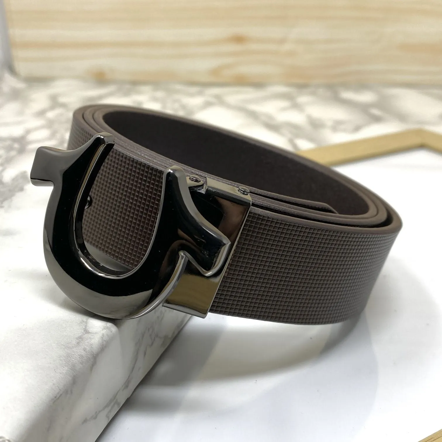 U-Pattern Formal and Casual Leather Strap belt-JonasParamount