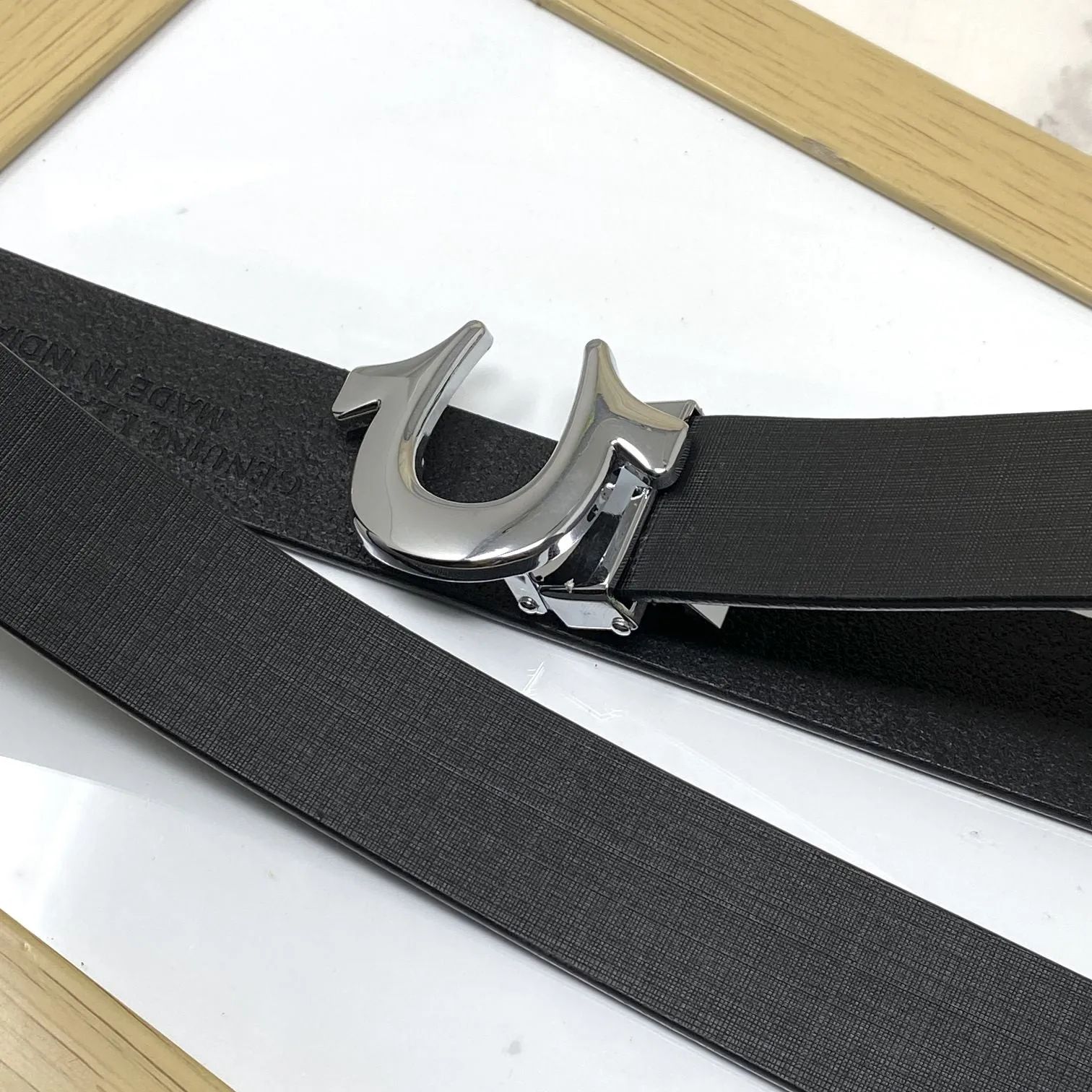 U-Pattern Formal and Casual Leather Strap belt-JonasParamount