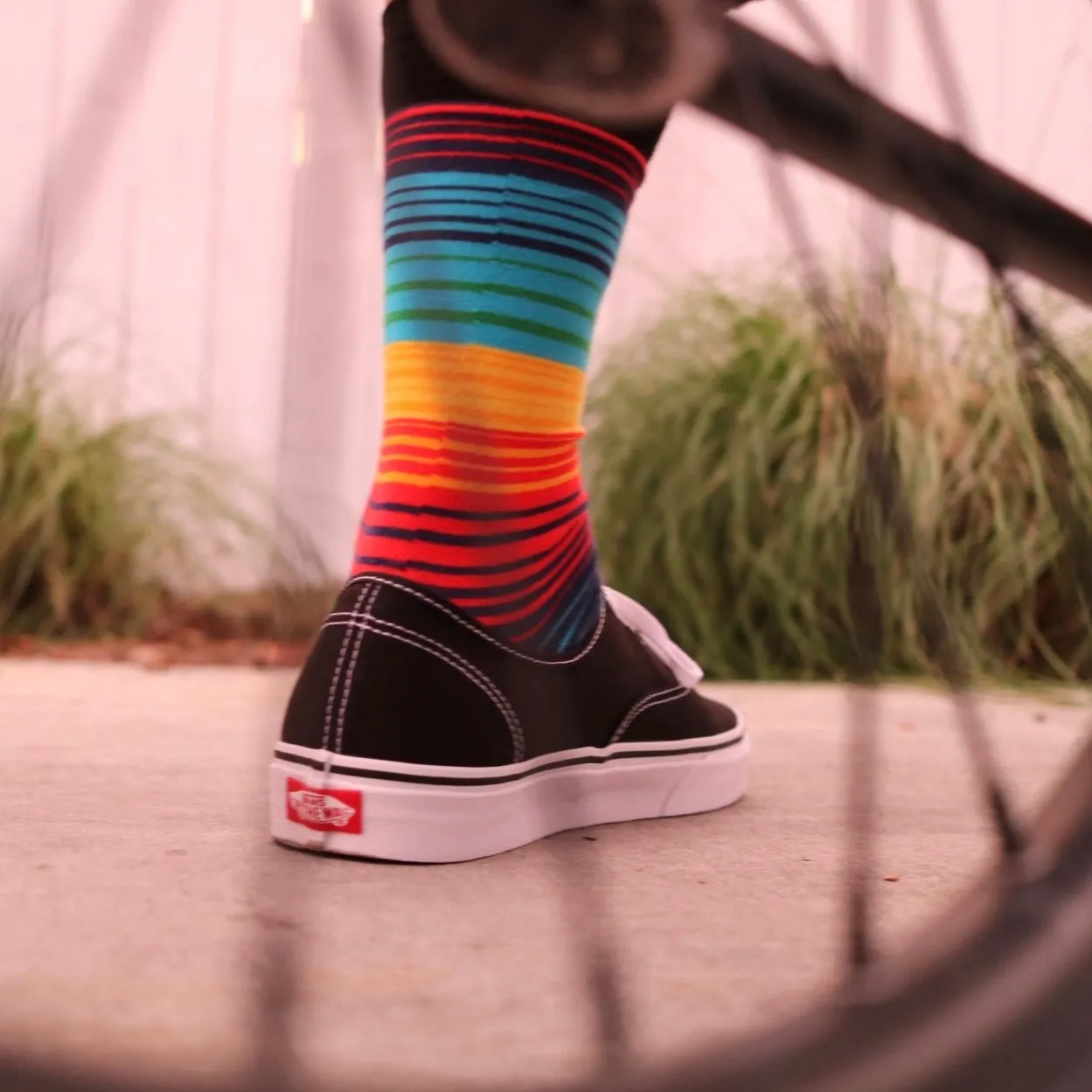 Vibrant Rainbow Stripes Socks from the Sock Panda