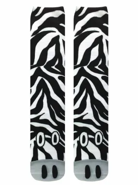 Zebra Photo Print Knee High Socks